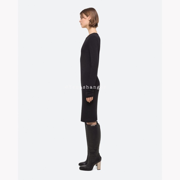 NWT Helmut Lang Long Sleeved Dress M Medium Black - Picture 5 of 11